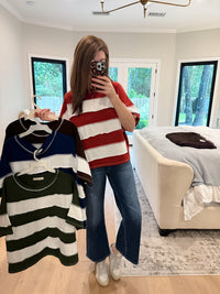 DOORBUSTER! Around Town Striped Top in Multiple Colors *Final Sale*