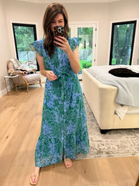 Sugarips Riah Button Down Maxi Dress in Tressa Floral