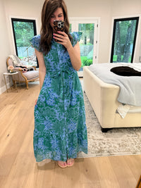 Sugarips Riah Button Down Maxi Dress in Tressa Floral