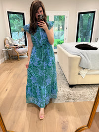 Sugarips Riah Button Down Maxi Dress in Tressa Floral