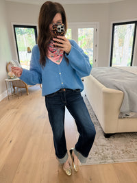 Layer It On Cardigan in Blue