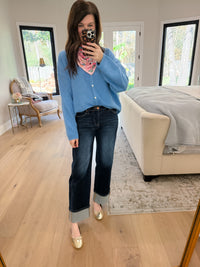 Layer It On Cardigan in Blue