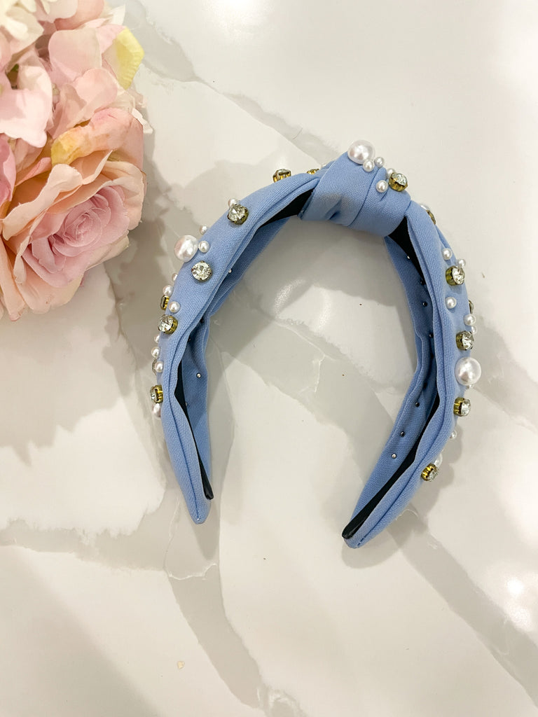 Crowning Glory Headband in Light Blue *FINAL SALE*