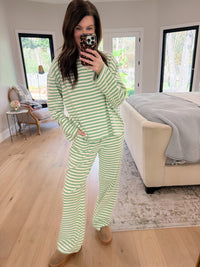 No Rush Needed Set in Green/Ivory