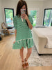 Shoreline Stripe Dress in Green