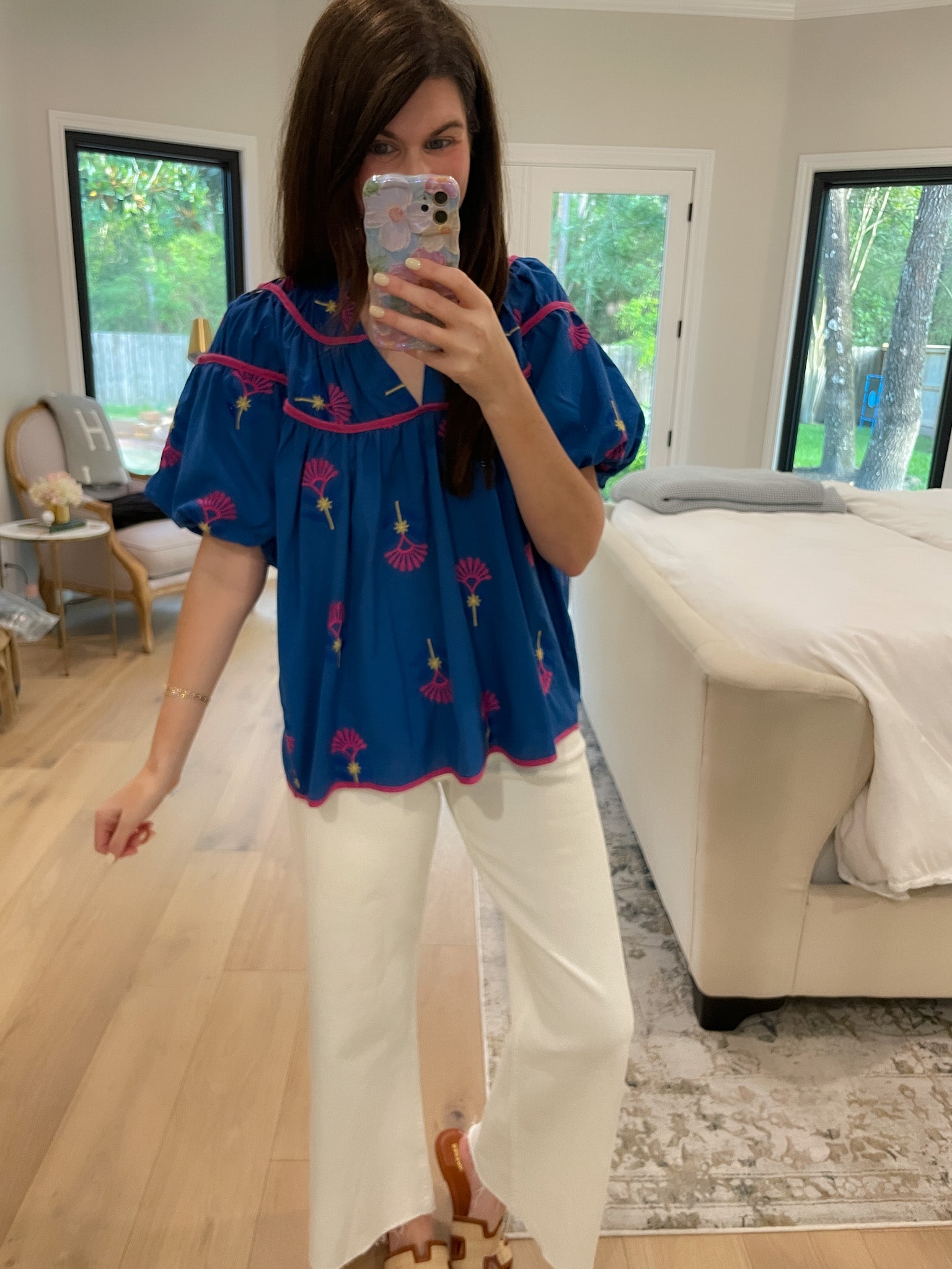 Living for the Moment Top in Blue