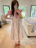 Seaside Stroll Maxi Dress in Red/Blue
