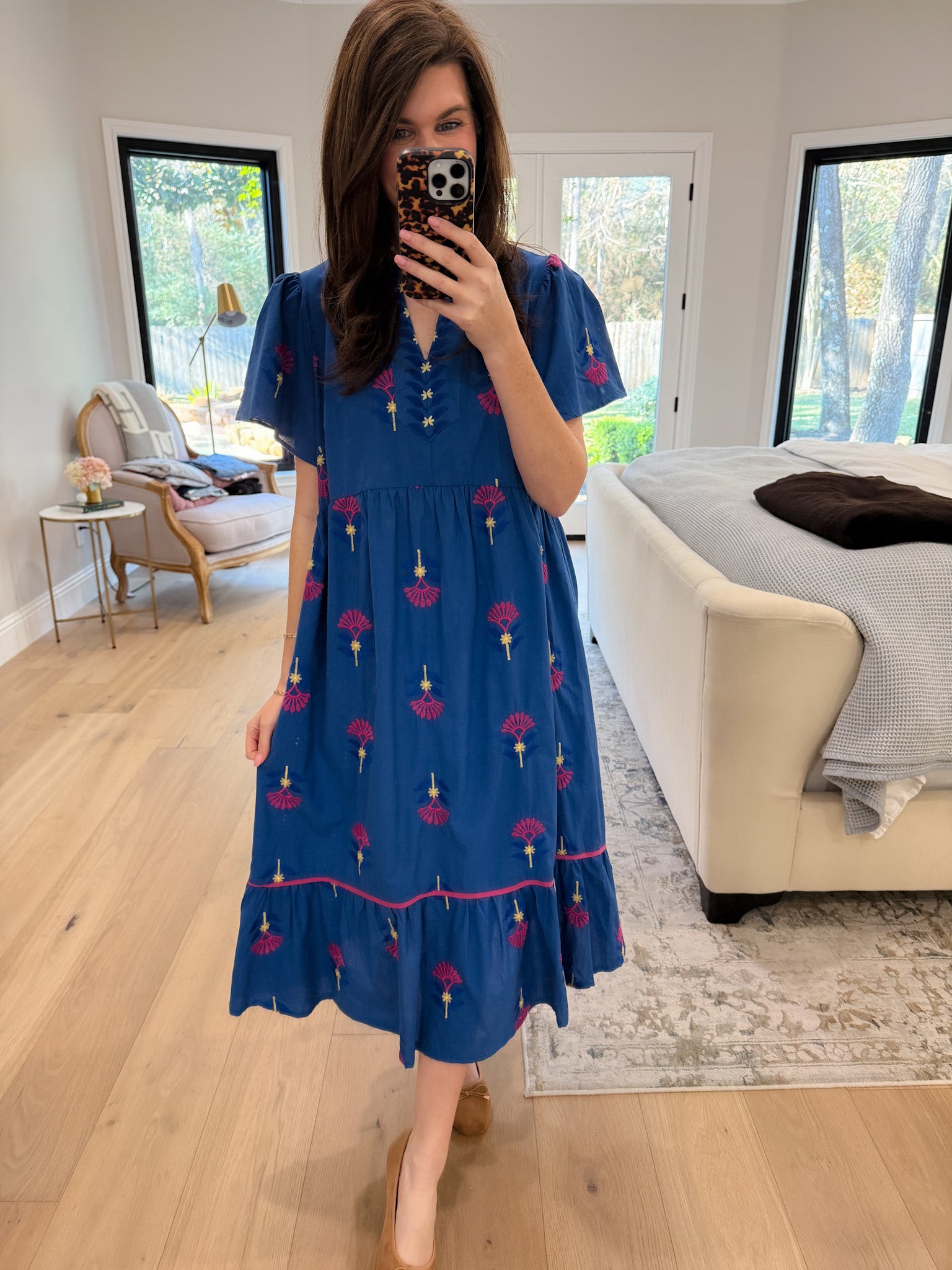 Daydream Delight Midi Dress in Blue
