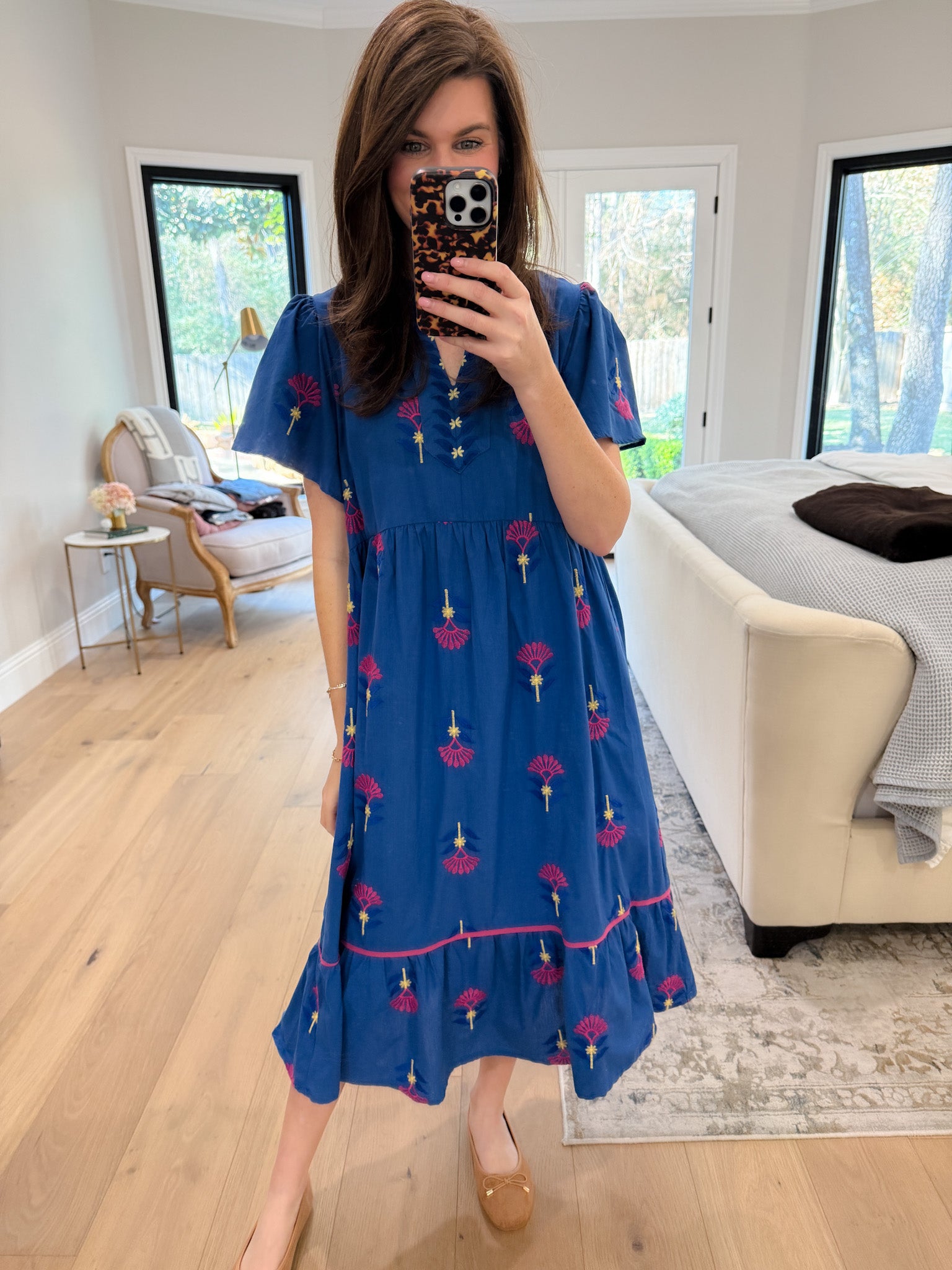 Daydream Delight Midi Dress in Blue