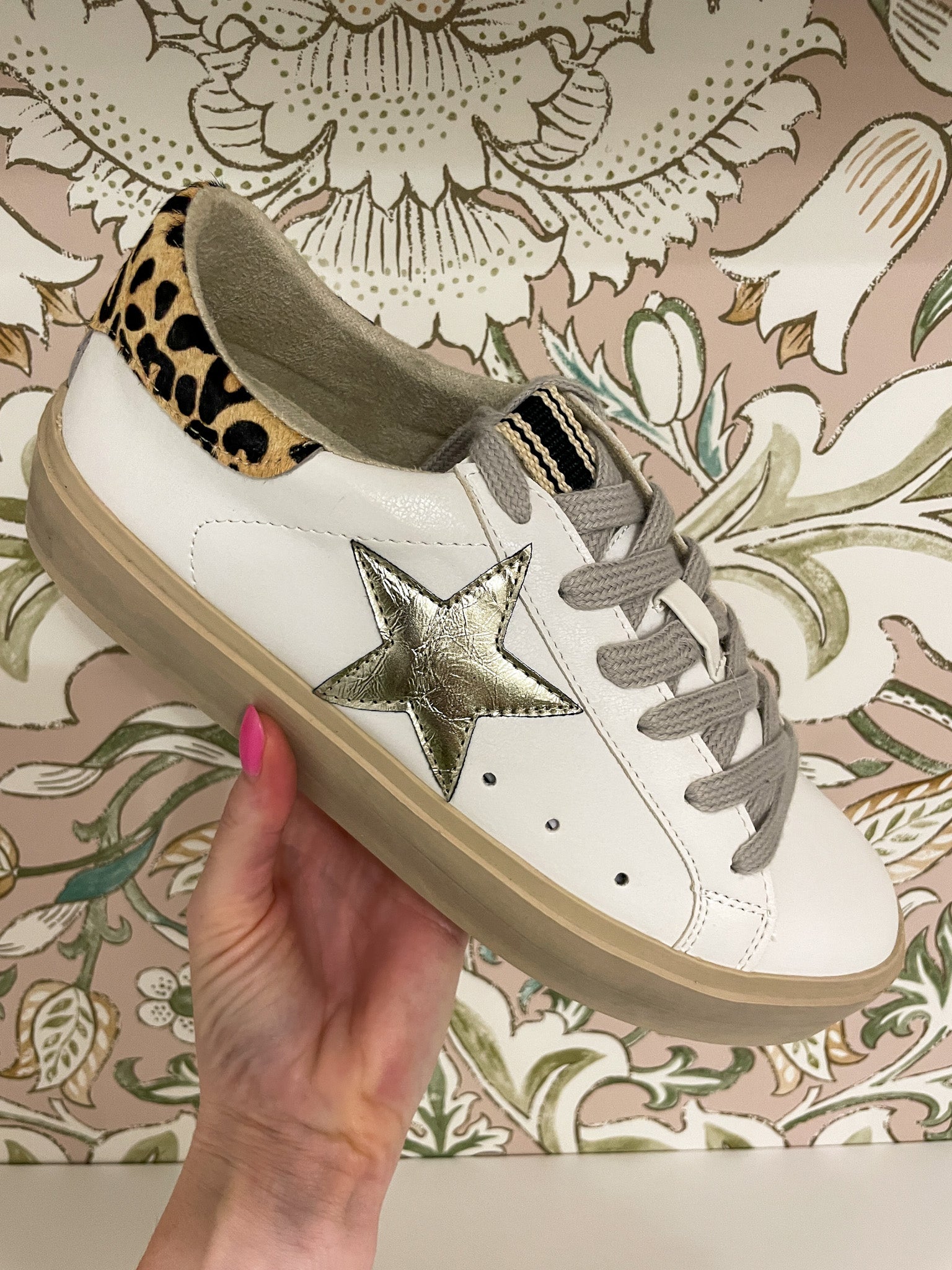 Shu Shop Reba Sneakers in Gold Crinkle