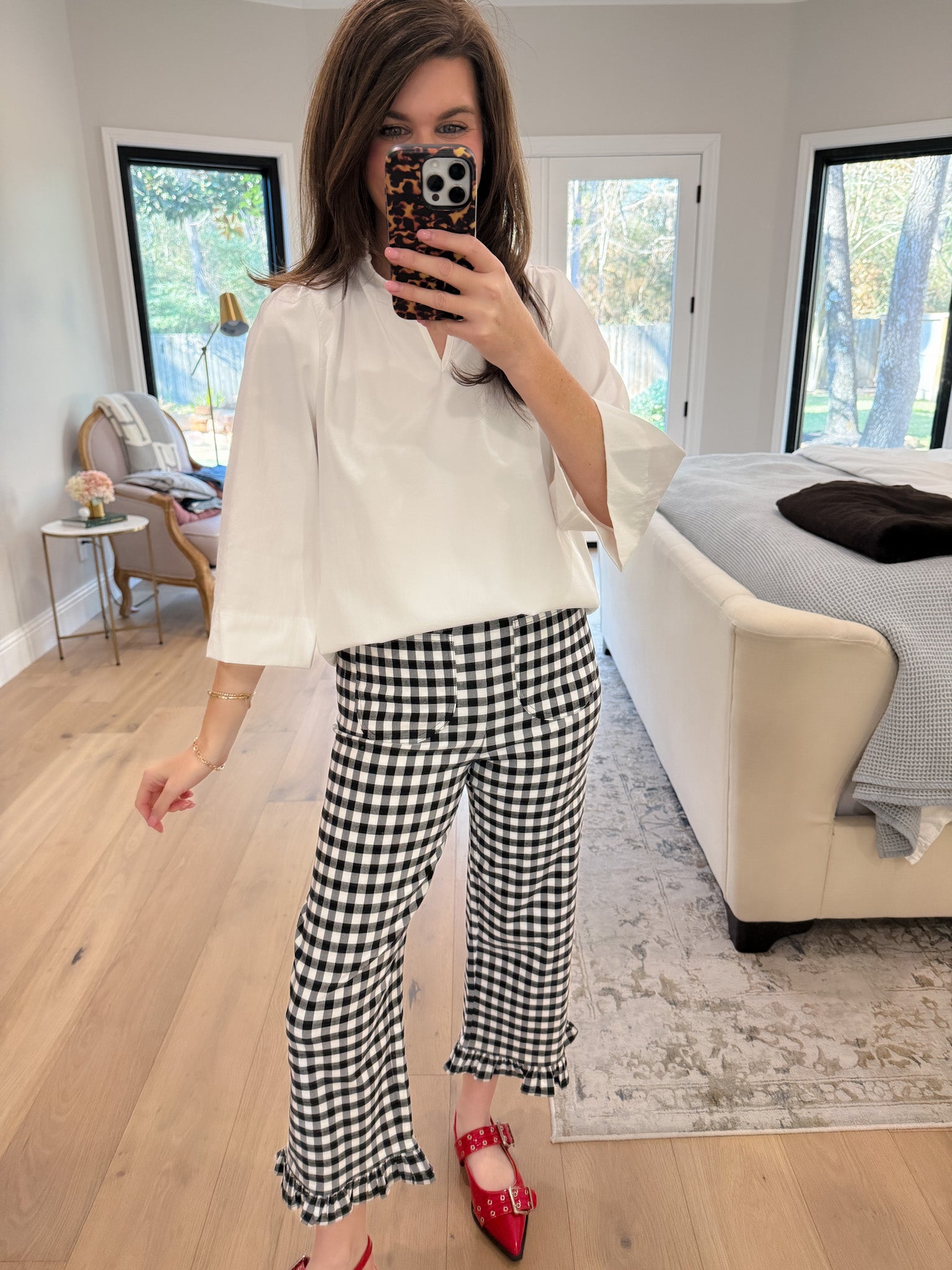 Fresh Start Ruffle Neck Top