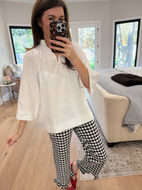 Fresh Start Ruffle Neck Top