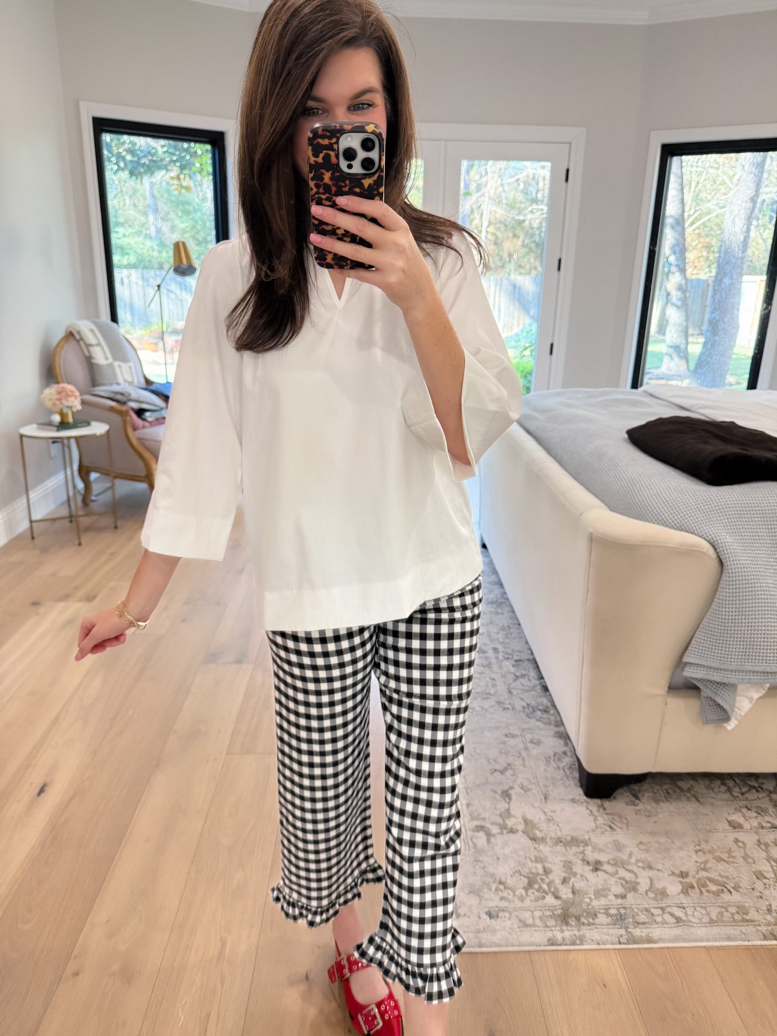 Fresh Start Ruffle Neck Top