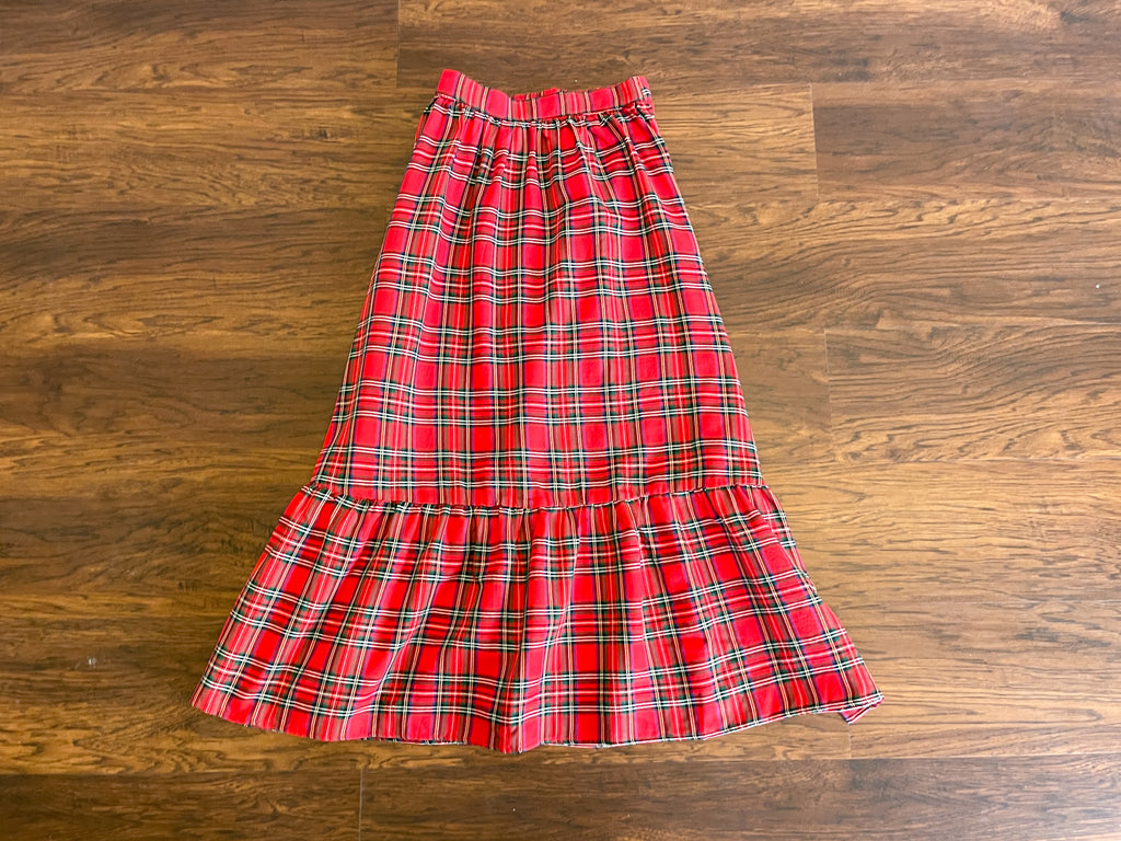 Keswick Plaid Maxi Skirt Belles and Whistles Boutique
