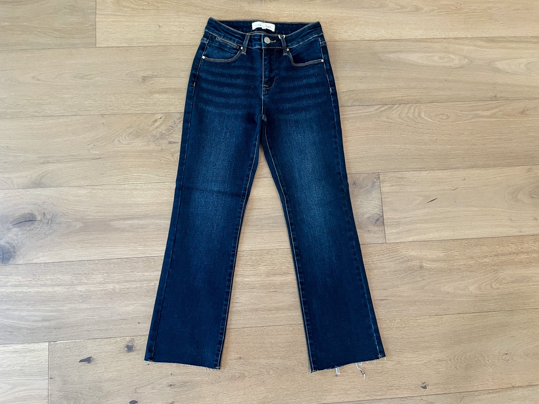 Risen Salem Mid Rise Straight Leg Jeans