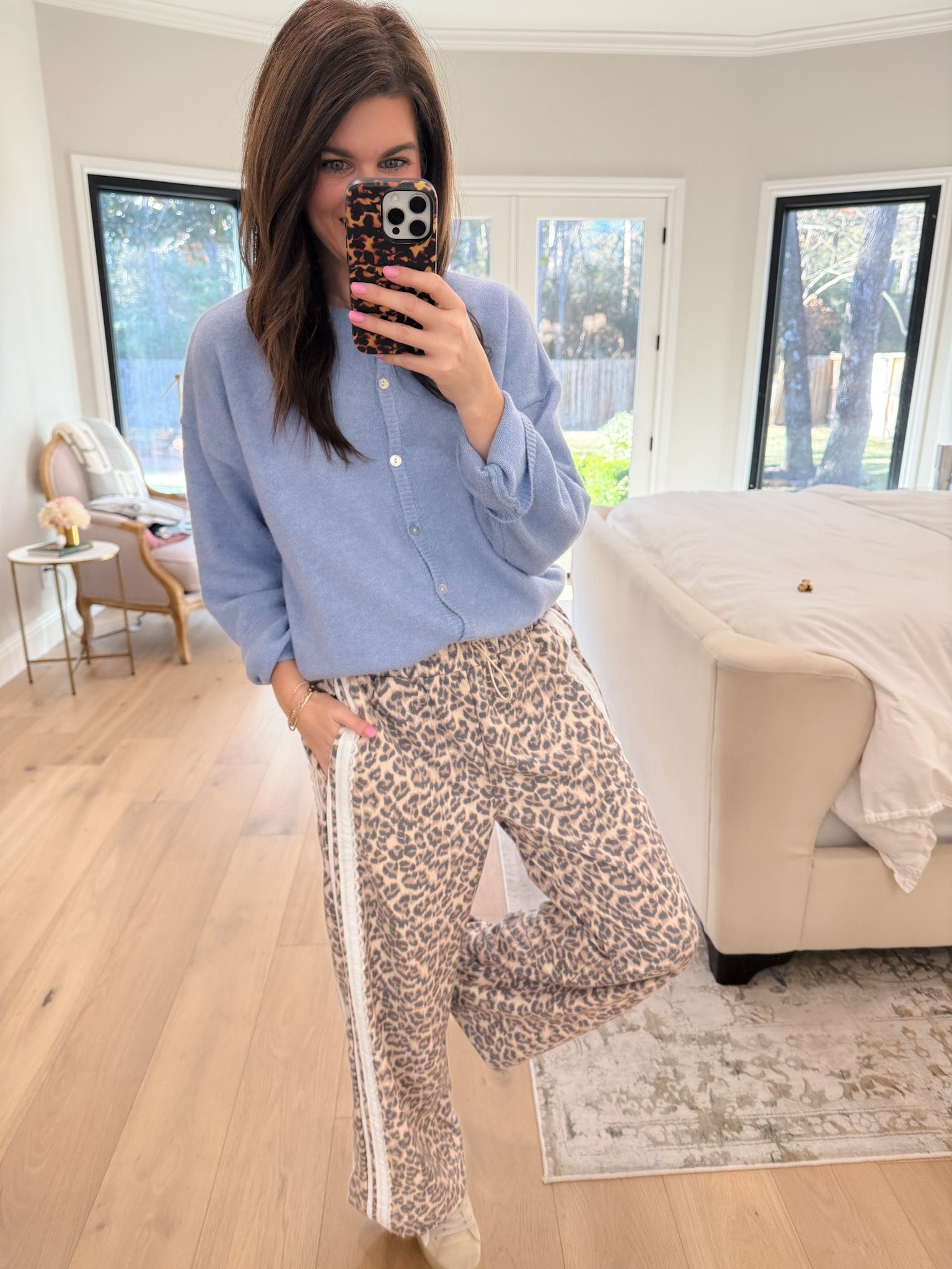 Layer It On Cardigan in Sky