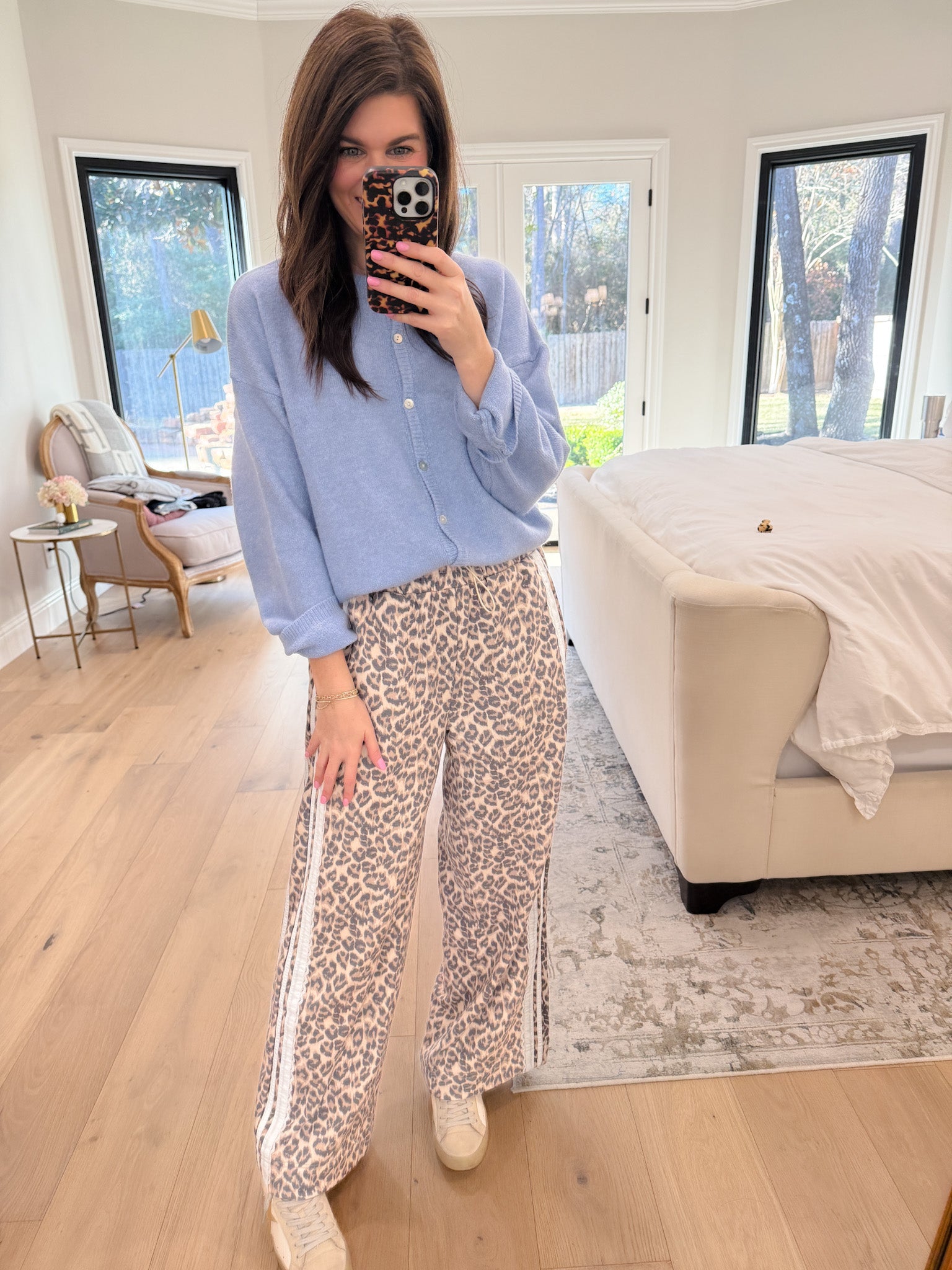 Layer It On Cardigan in Sky