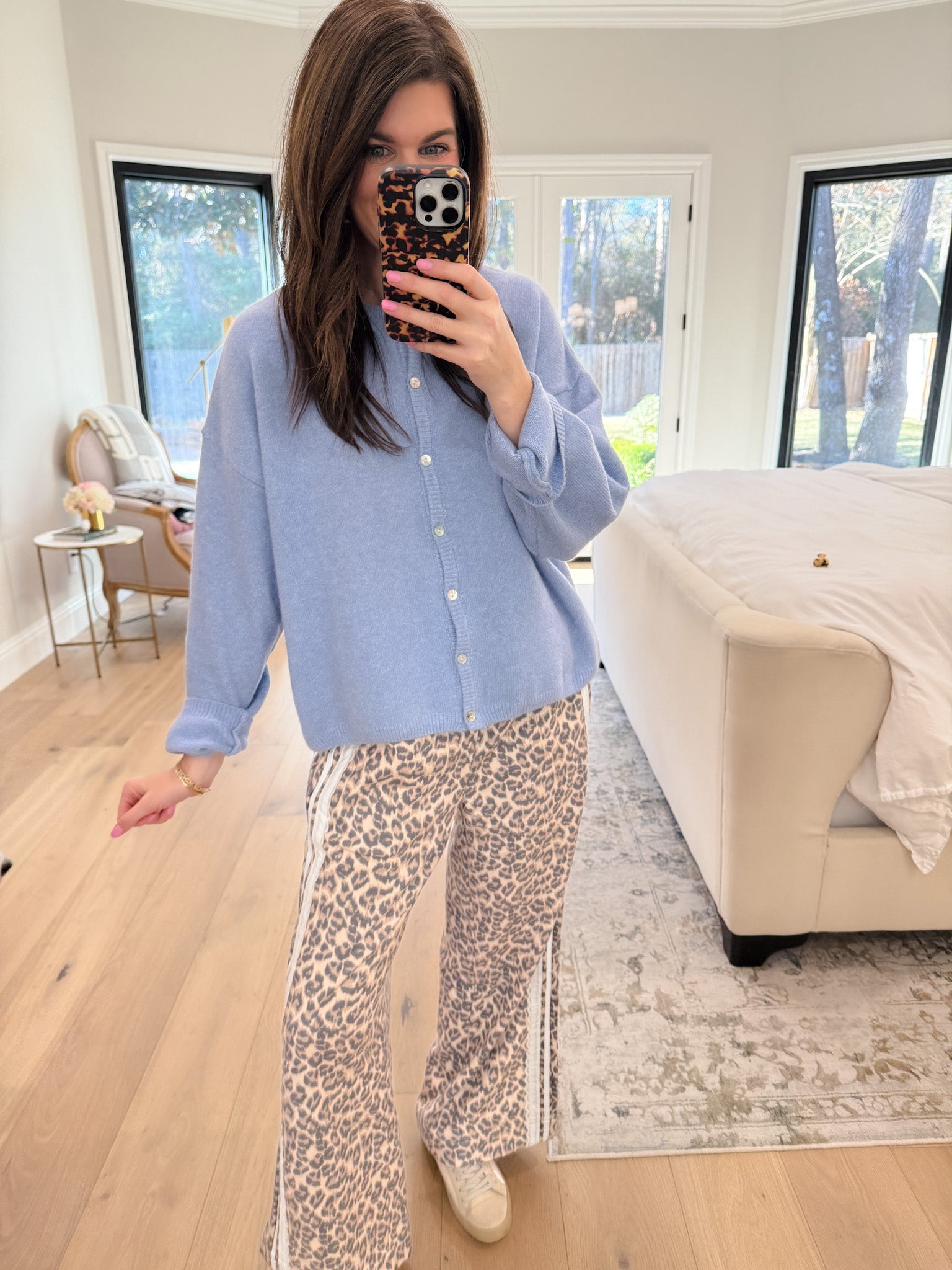 Layer It On Cardigan in Sky