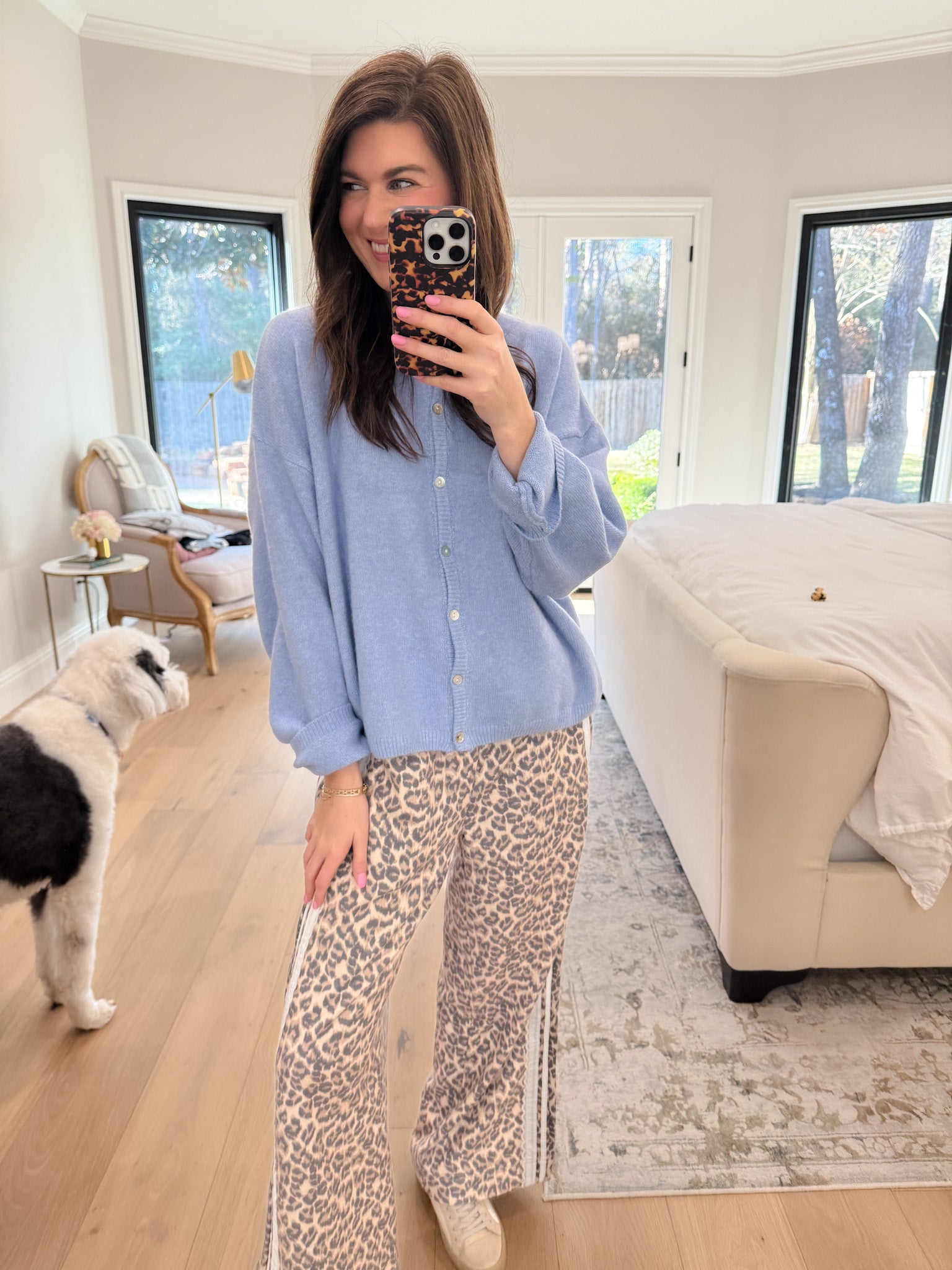 Layer It On Cardigan in Sky