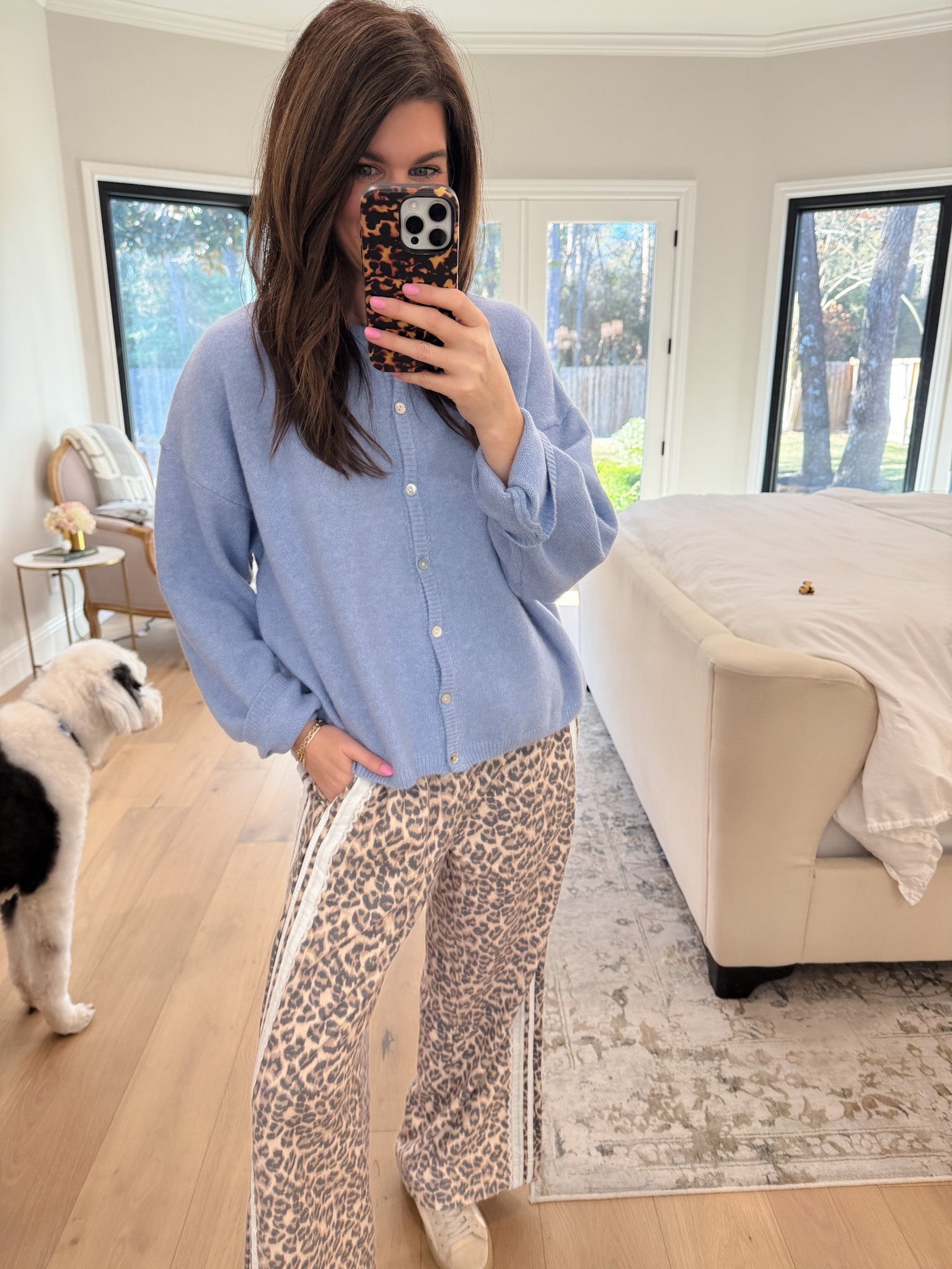 Layer It On Cardigan in Sky
