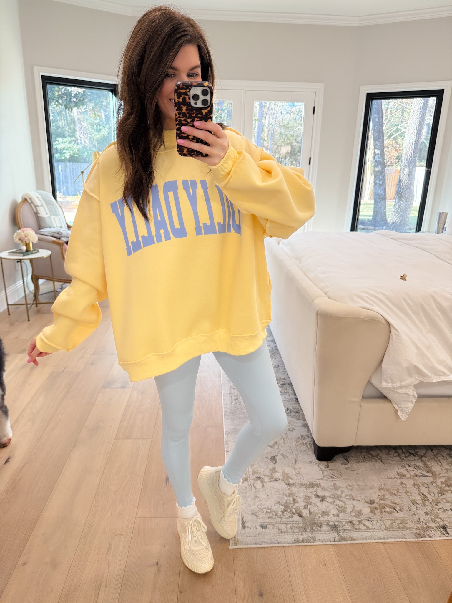 Dilly Dally Mock Neck Pullover in Yellow