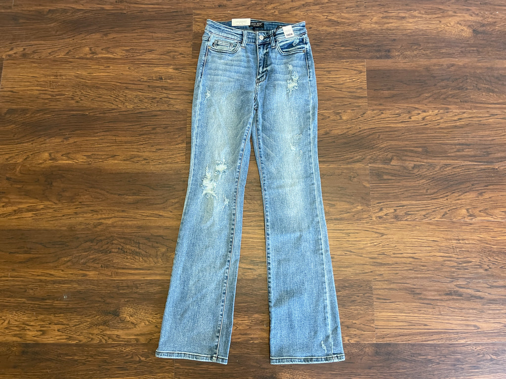 Judy Blue Lainey Distressed Bootcut Jeans