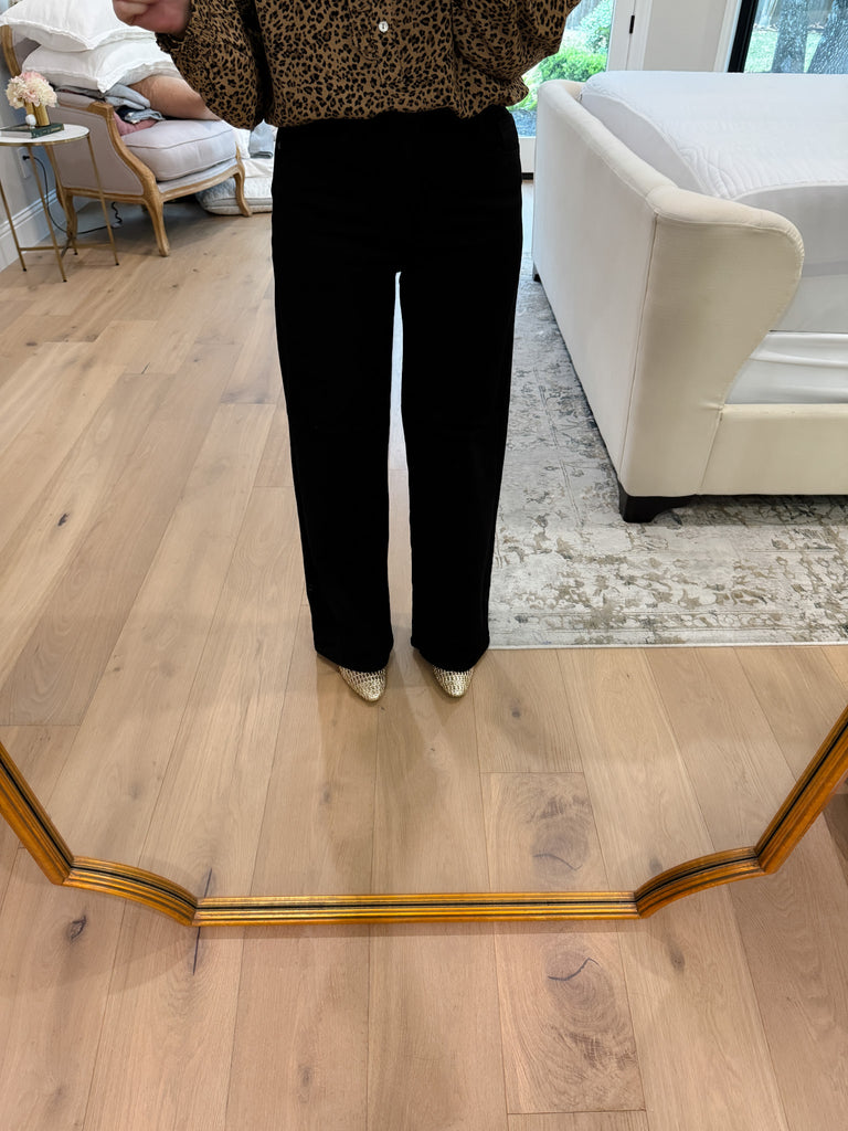 Chandler Palazzo Wide Leg Black Jeans