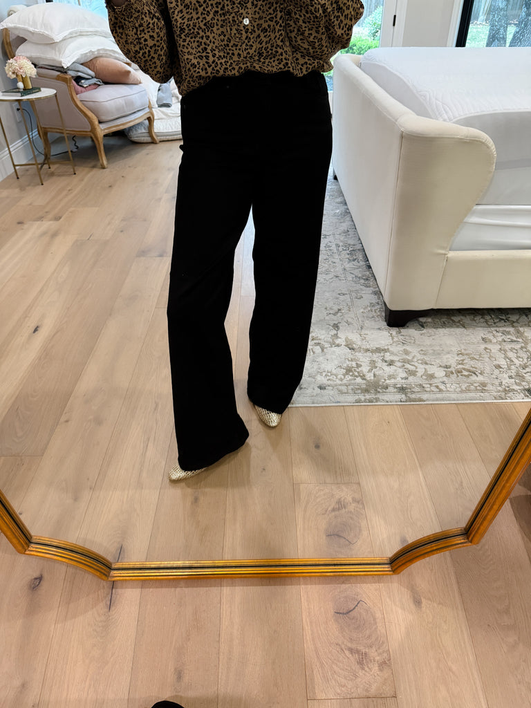 Chandler Palazzo Wide Leg Black Jeans