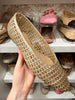 Keepsake Woven Ballet Flats in Gold
