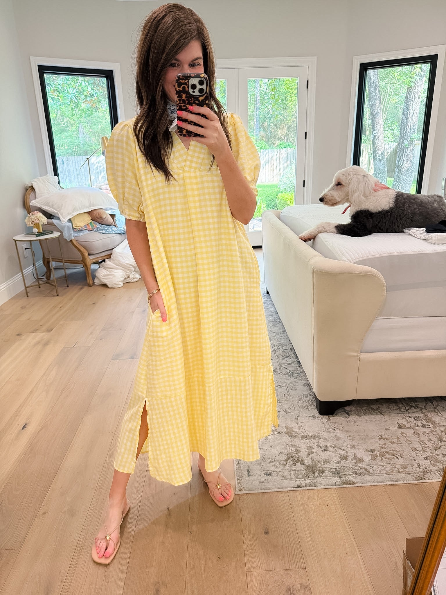 Charleston Charm Gingham Midi Dress in Yellow – Belles and Whistles Boutique