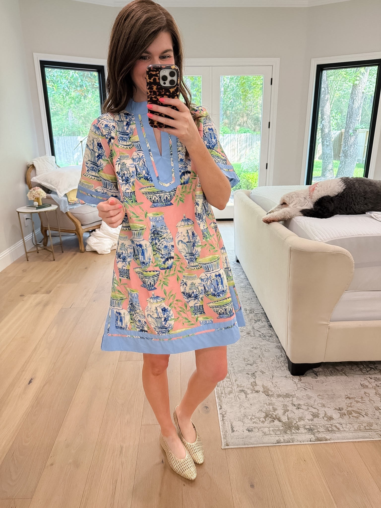 Ginger Jar Dress in Coral