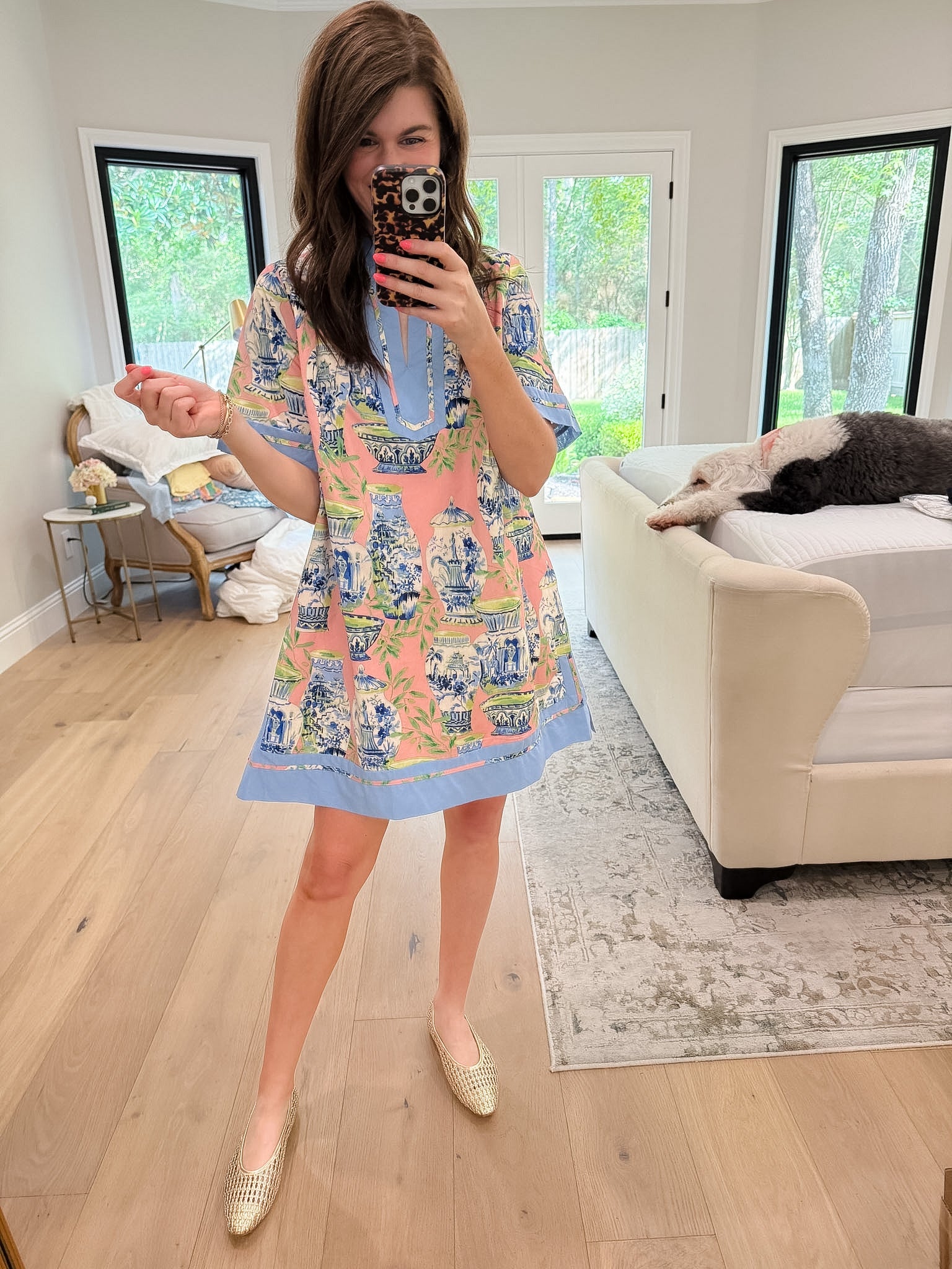 Ginger Jar Dress in Coral