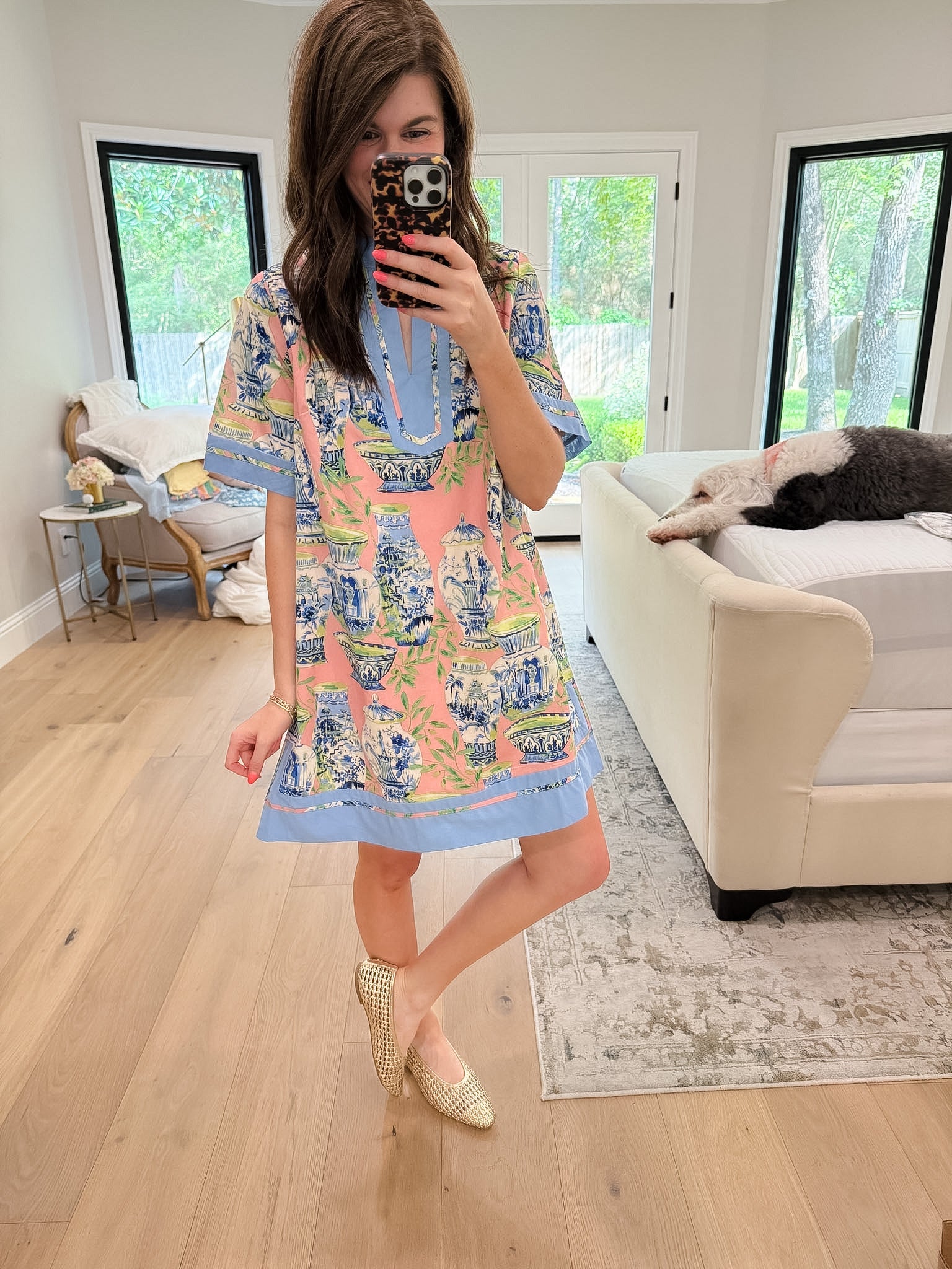 Ginger Jar Dress in Coral