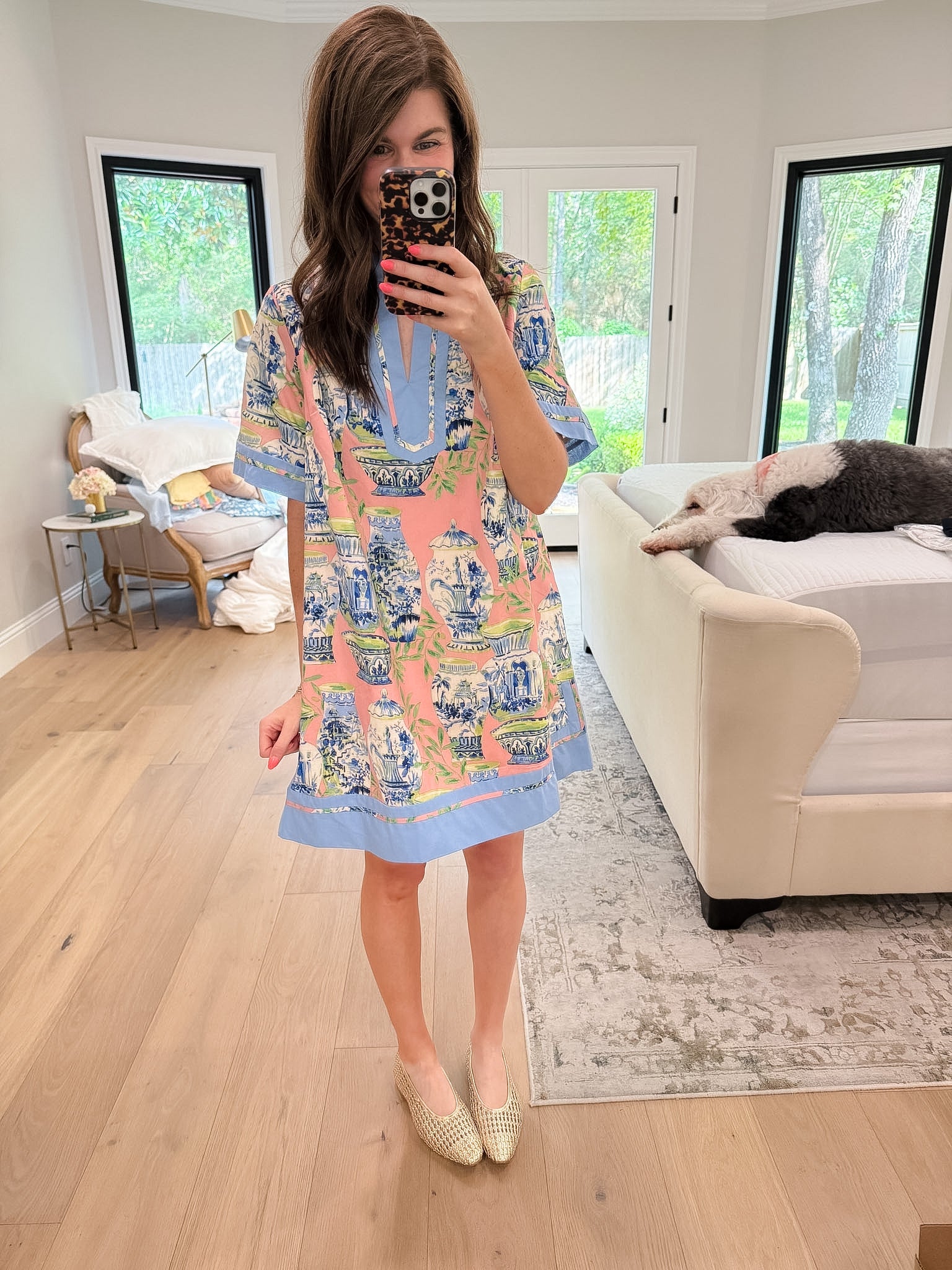 Ginger Jar Dress in Coral