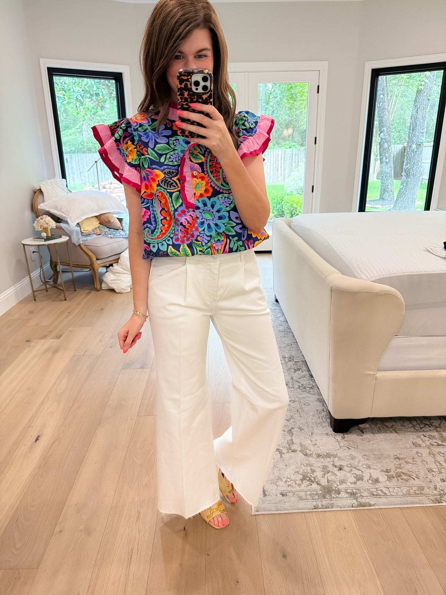 Be So Bold Floral Top in Navy