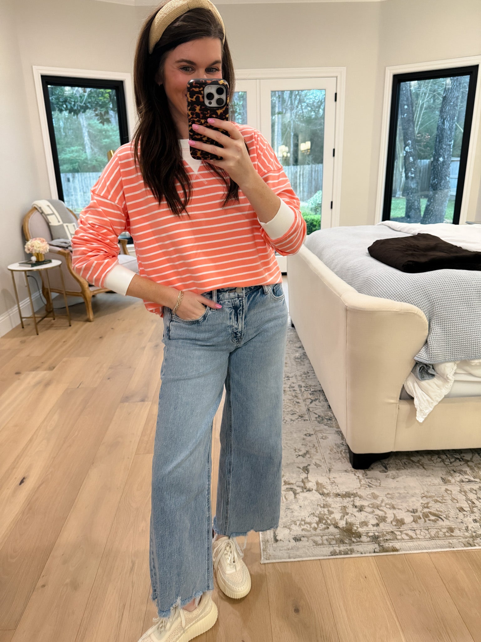 Everyday Play Striped Tee in Coral