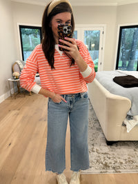 Everyday Play Striped Tee in Coral