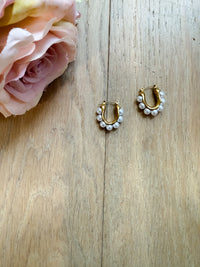 Pearl Hoop Earrings *Final Sale*
