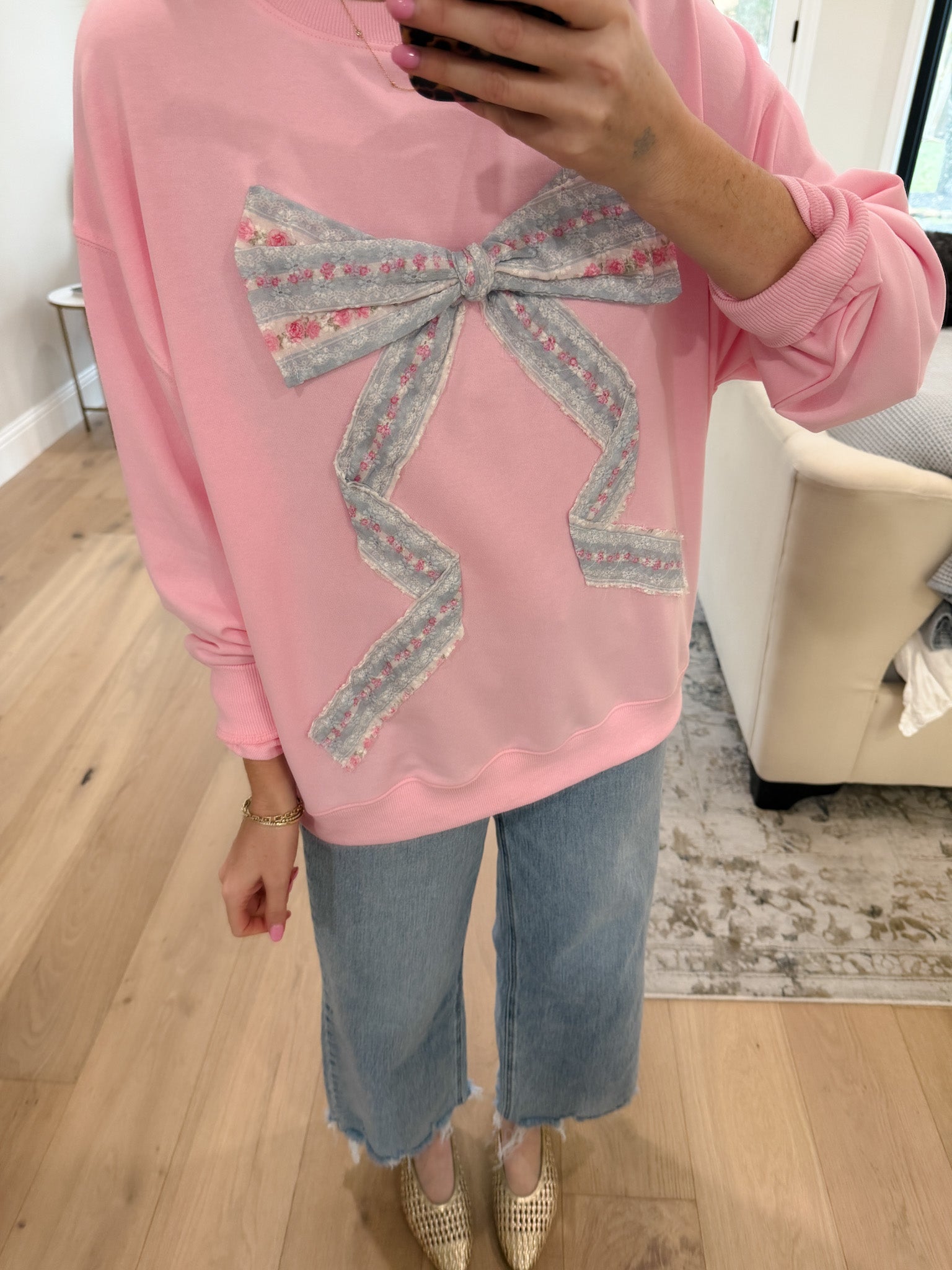 Sweet Statement Sweatshirt in Pink