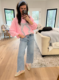 Sweet Statement Sweatshirt in Pink