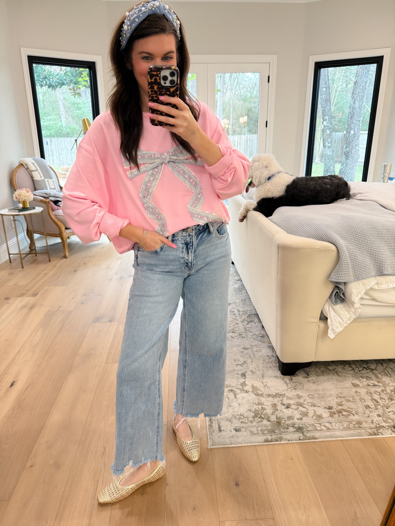 Sweet Statement Sweatshirt in Pink