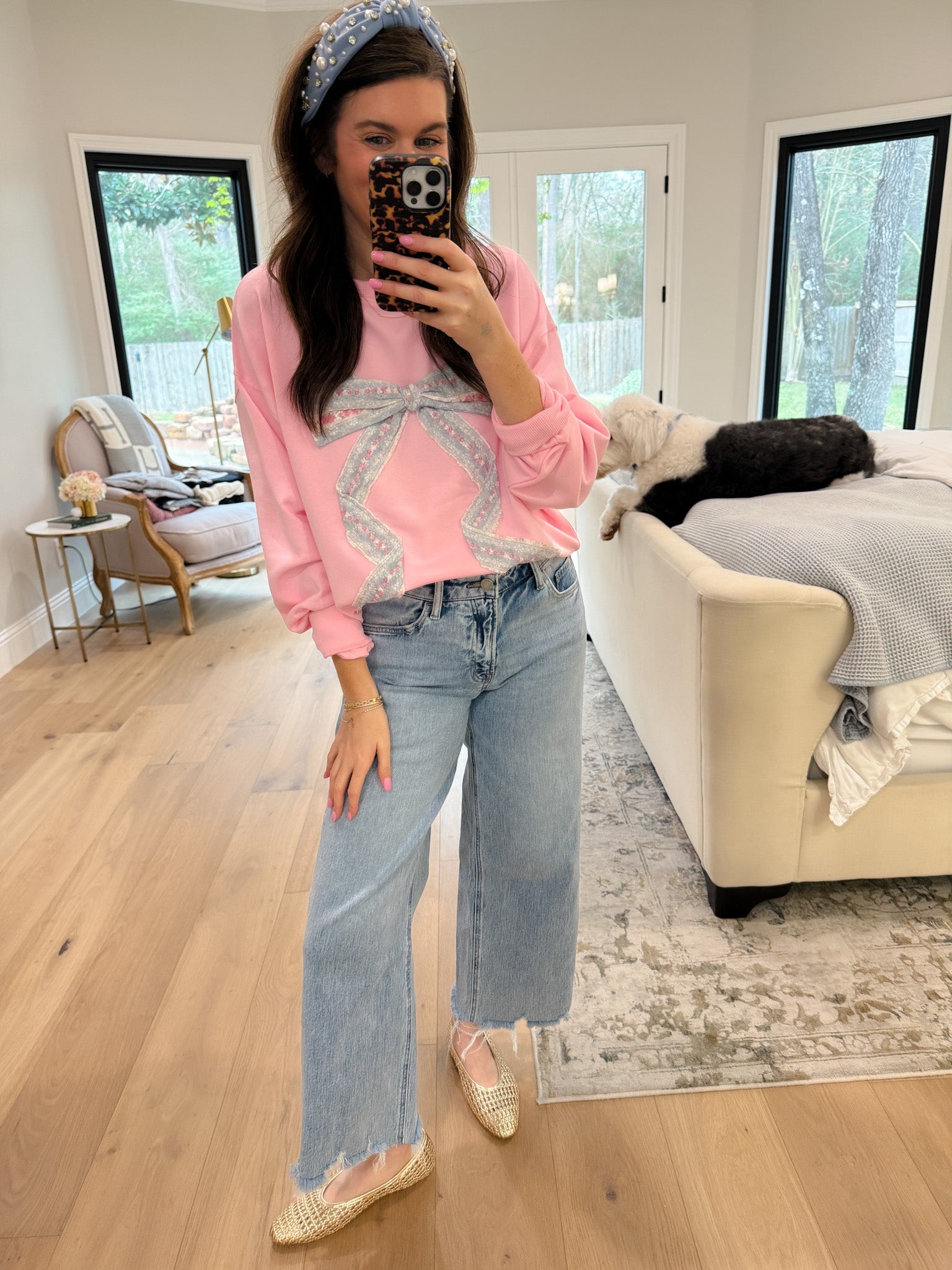 Sweet Statement Sweatshirt in Pink