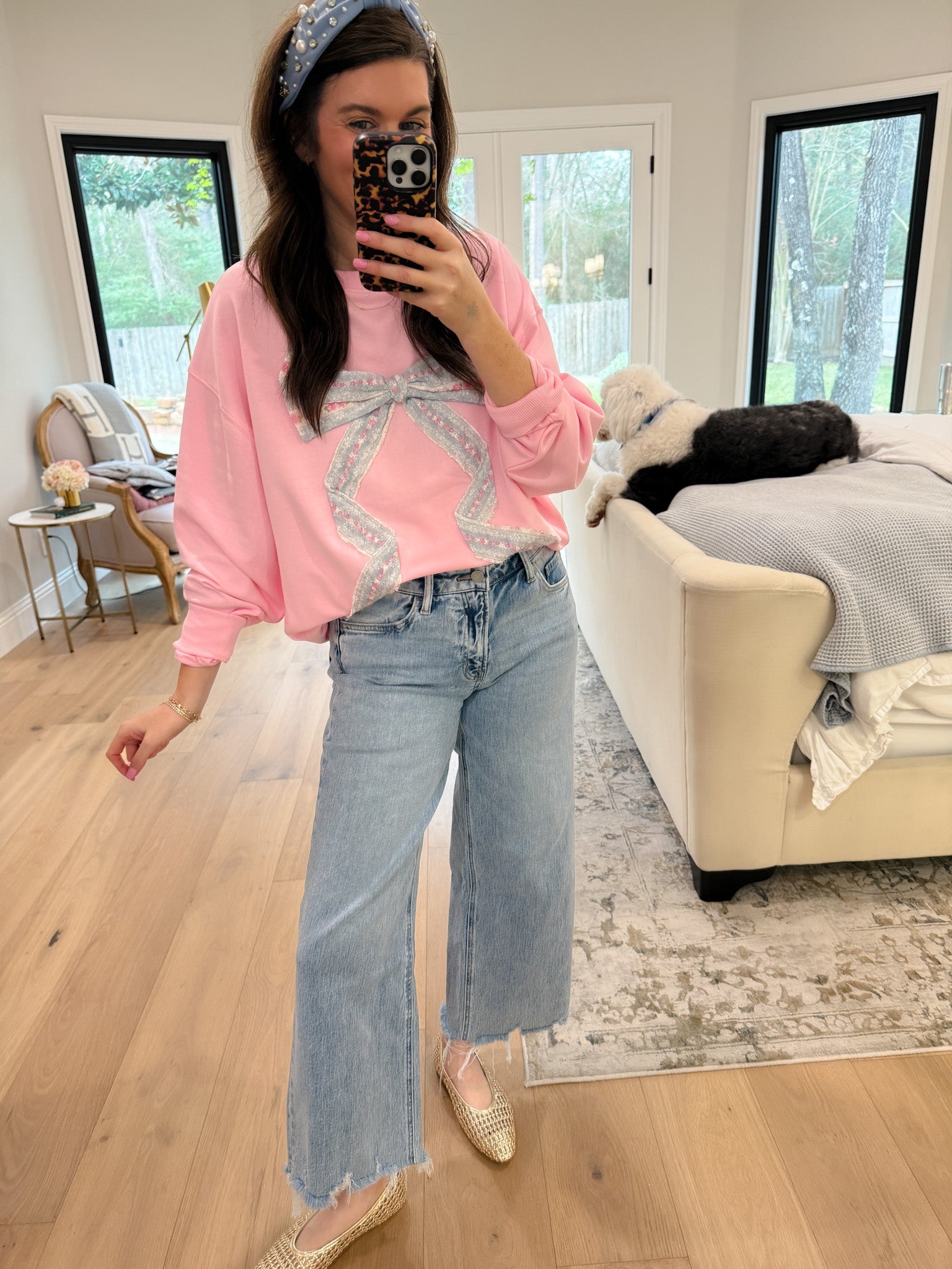 Sweet Statement Sweatshirt in Pink