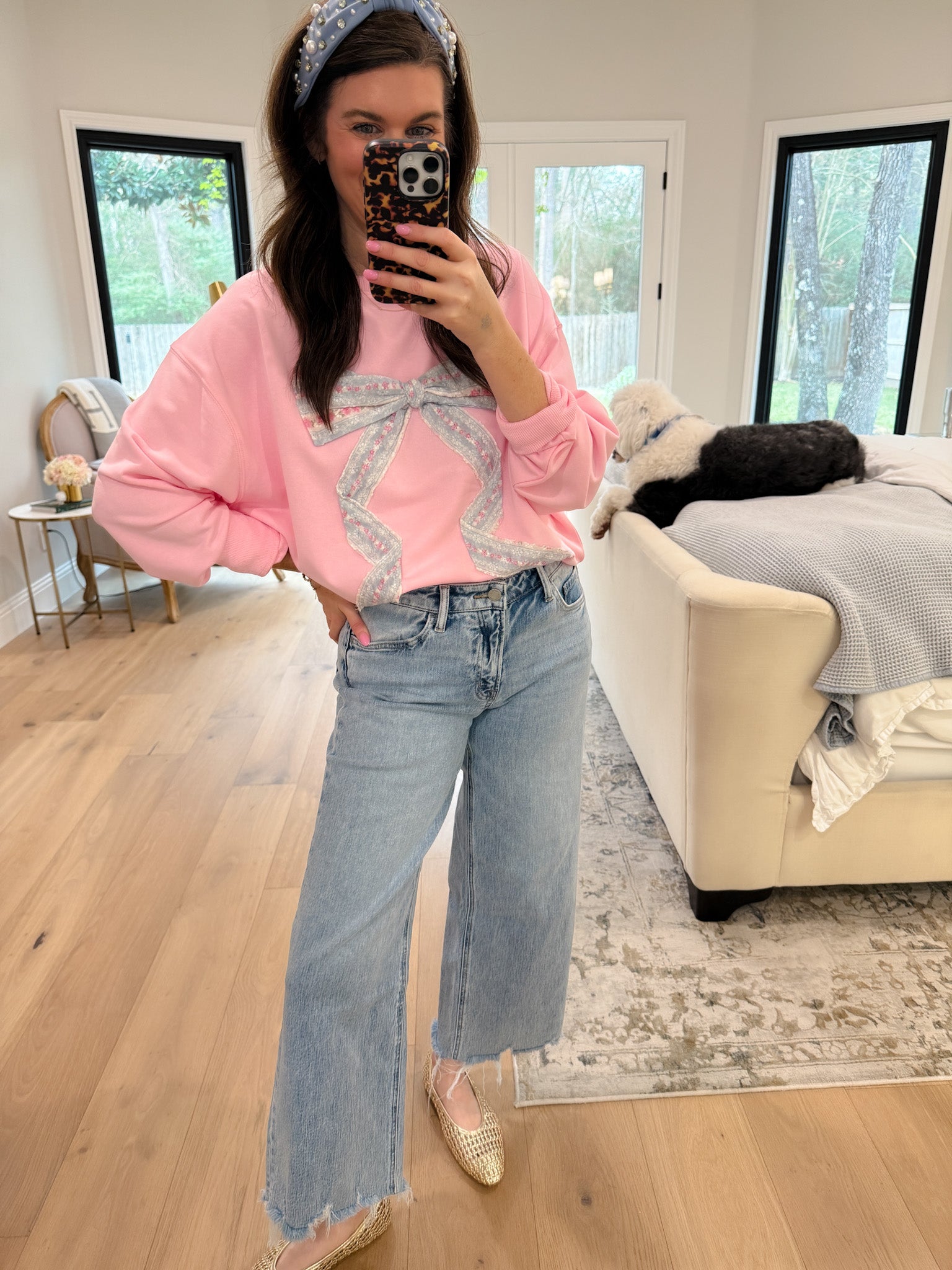 Sweet Statement Sweatshirt in Pink