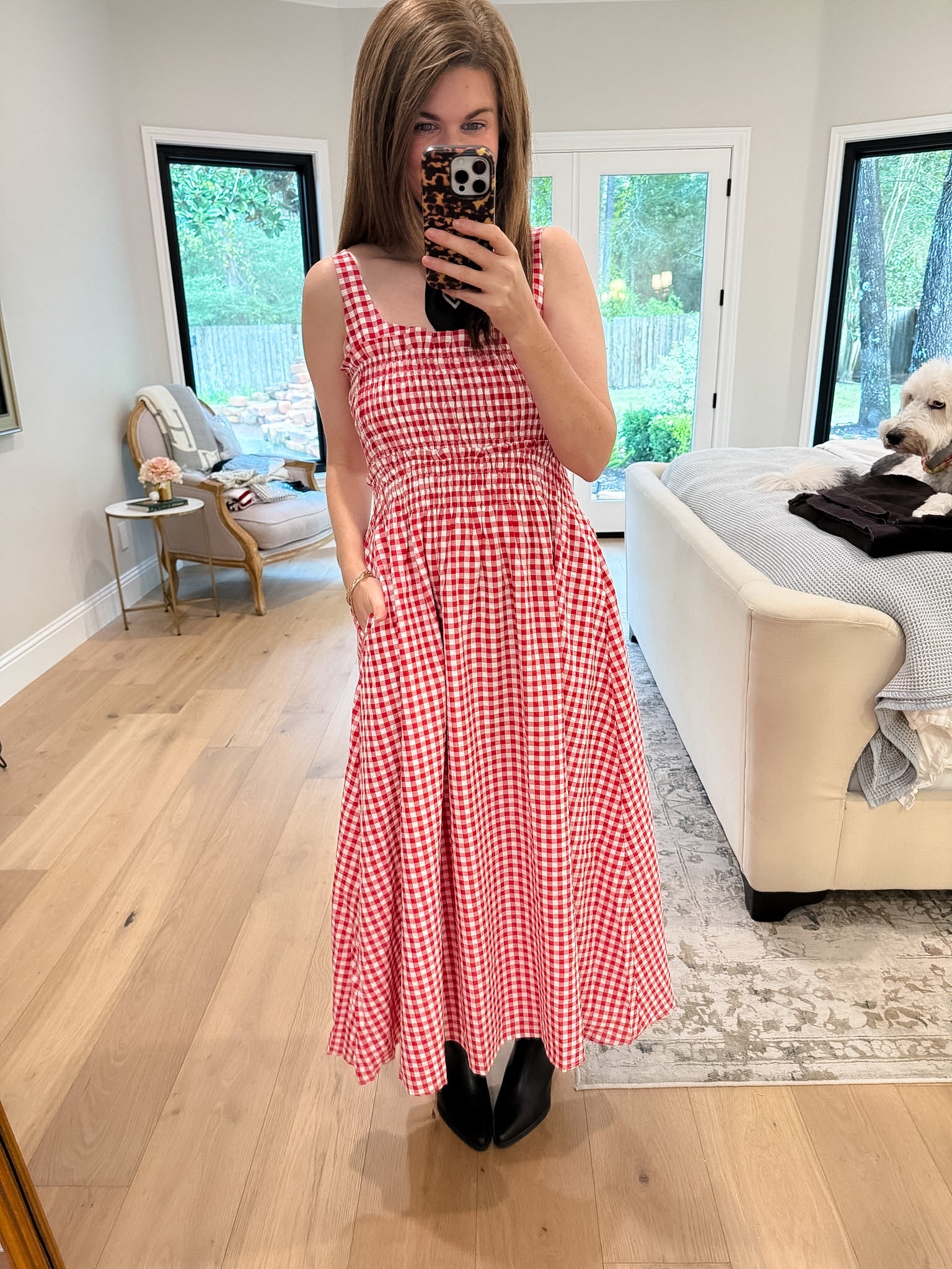 Sweet Tradition Gingham Maxi Dress