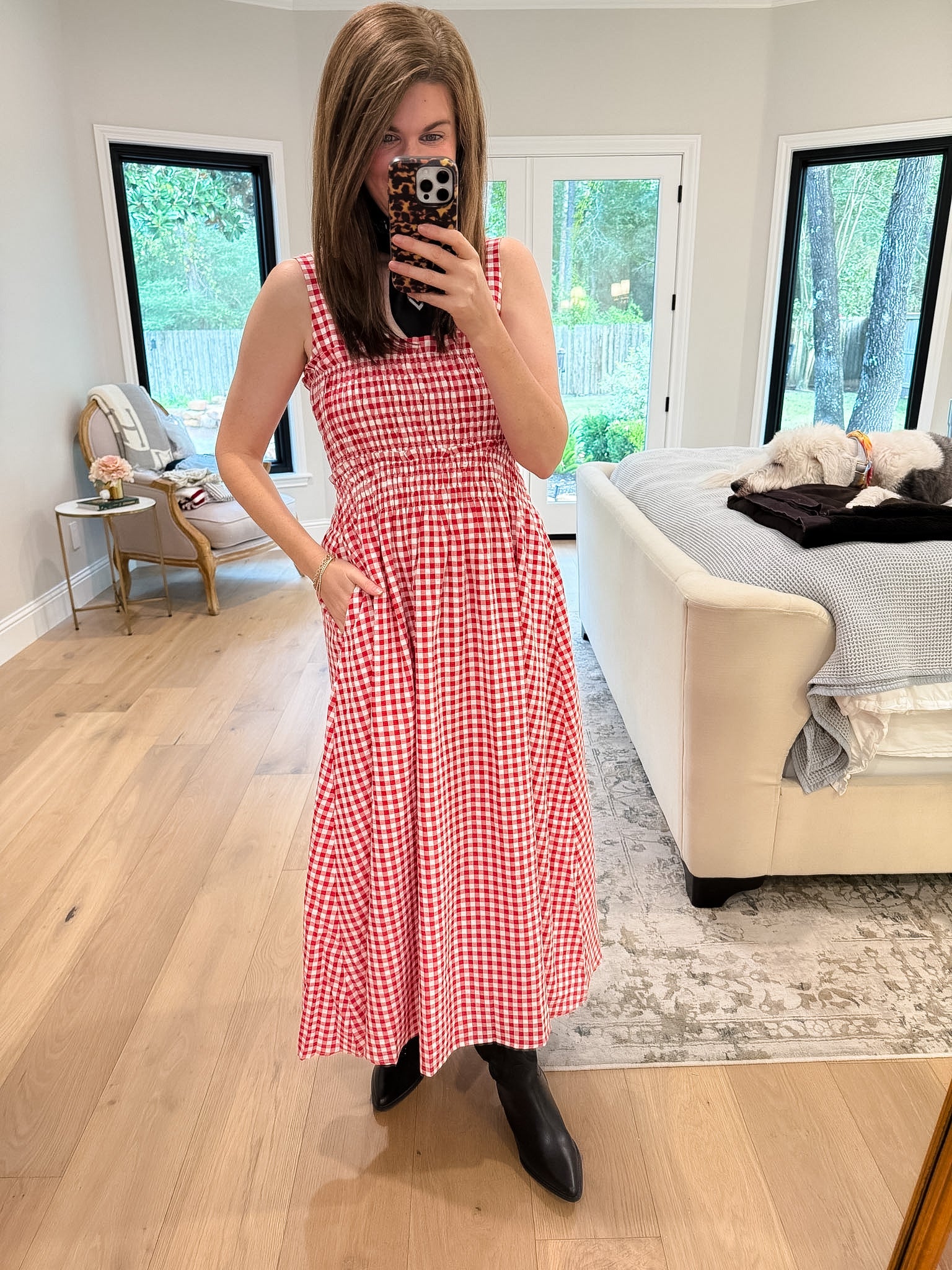 Sweet Tradition Gingham Maxi Dress