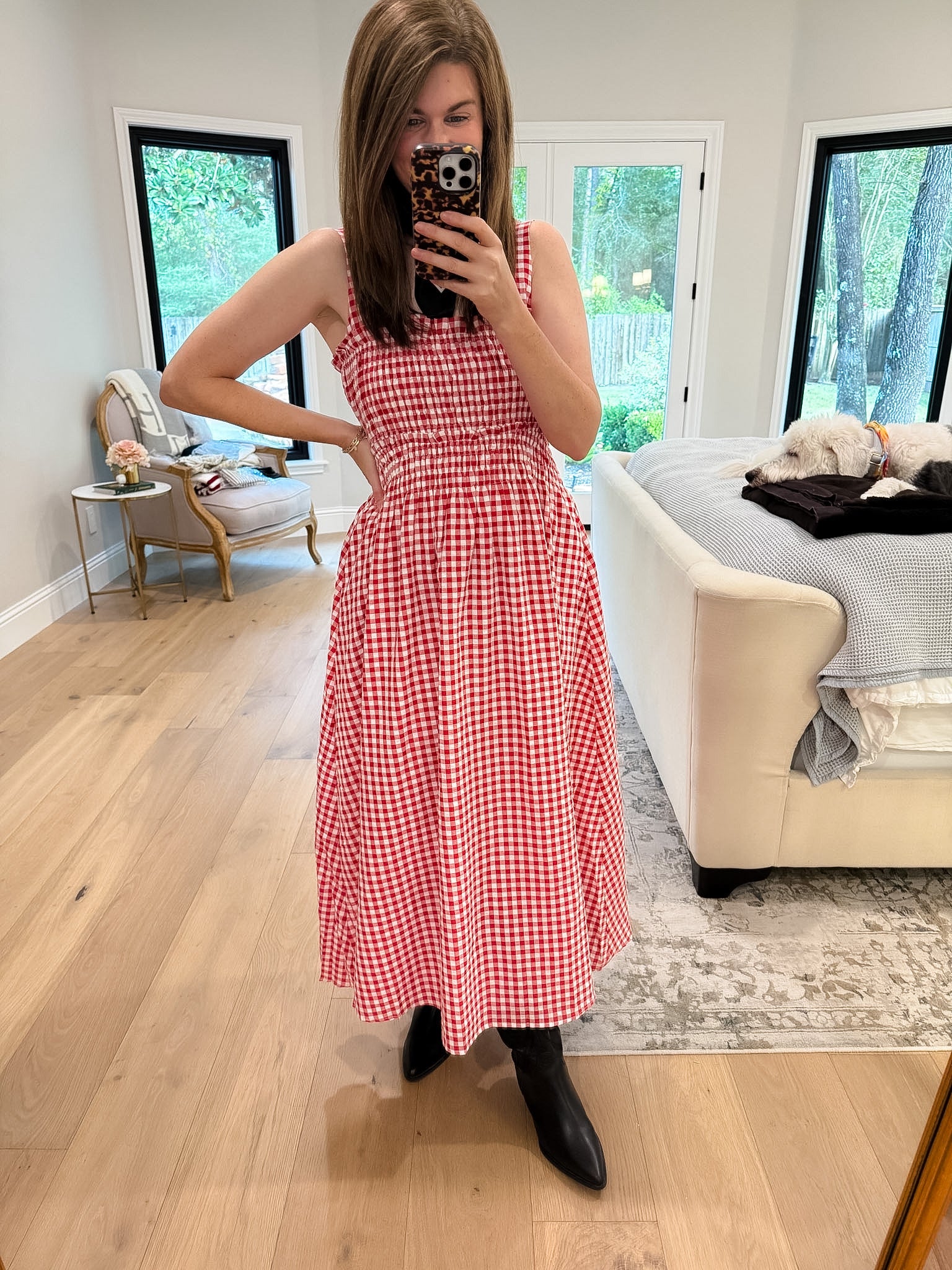 Sweet Tradition Gingham Maxi Dress