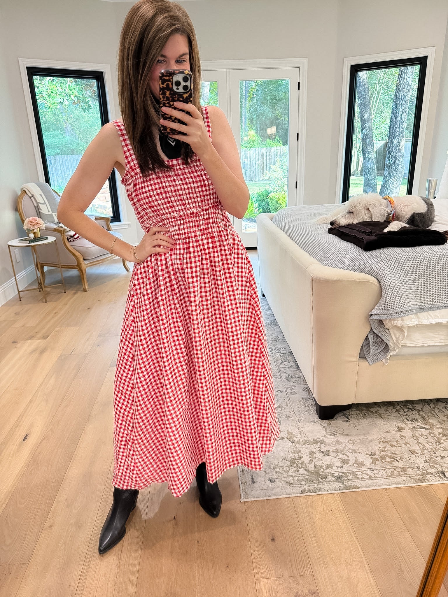 Sweet Tradition Gingham Maxi Dress
