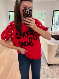 Bring the Spirit Top in Red/Black *Final Sale*
