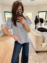 Coastal Charm Top in Navy